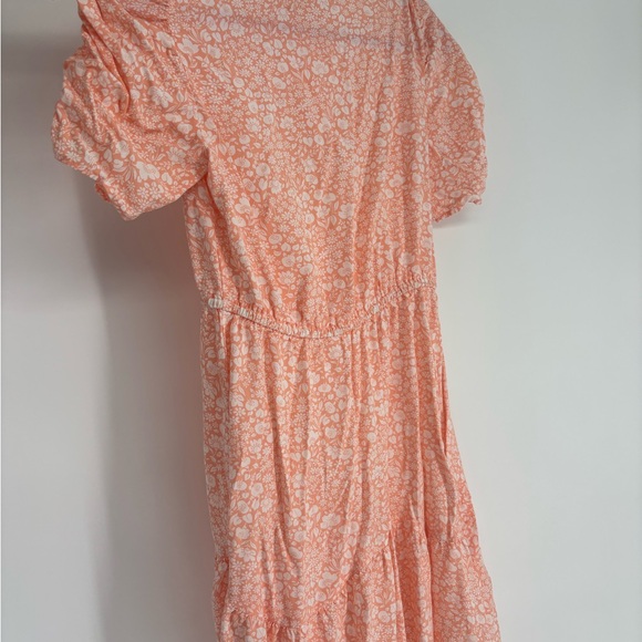 Loft Lightweight Peach Colored Floral Dress - Picture 5 of 12